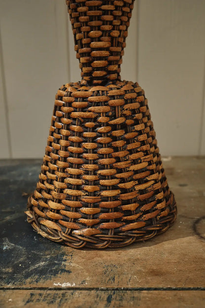 Grande lampe en osier