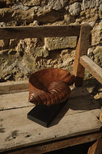 Vide poches coquillage en bois
