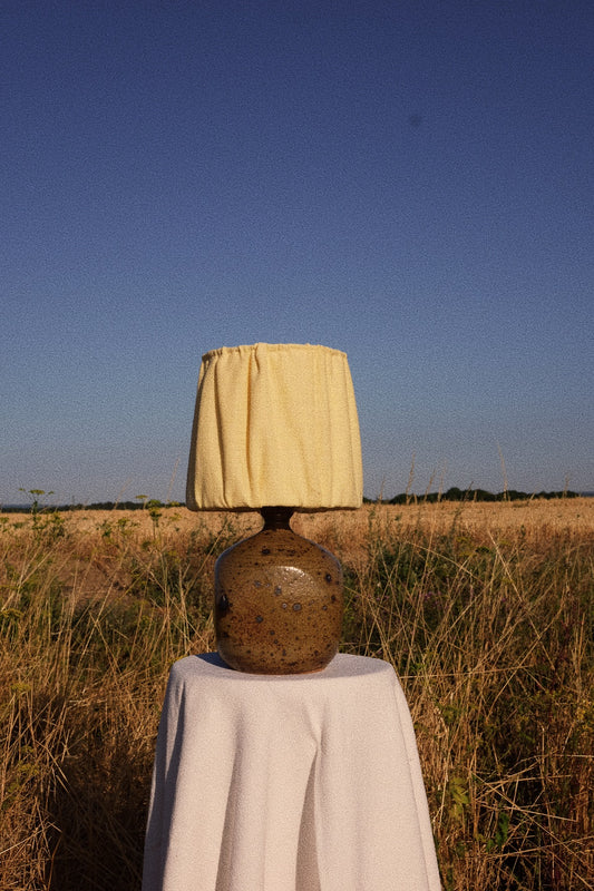 Lampe en grès pyrite