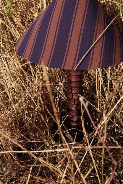 Lampe en bois tourné attribuée à Charles Dudouyt