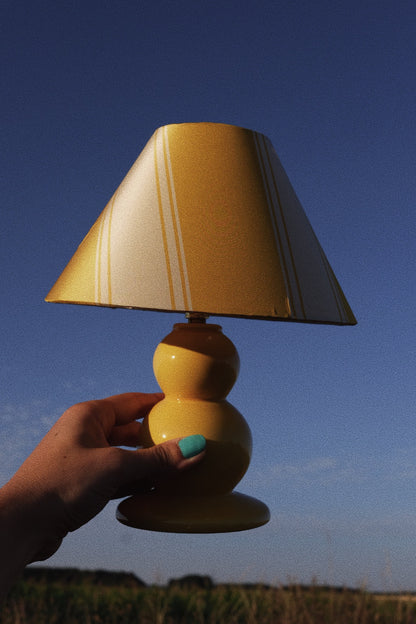 Lampe jaune pied céramique