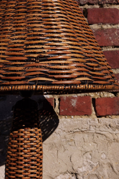Grande lampe en osier